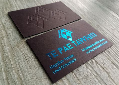 printed foiled business cards.